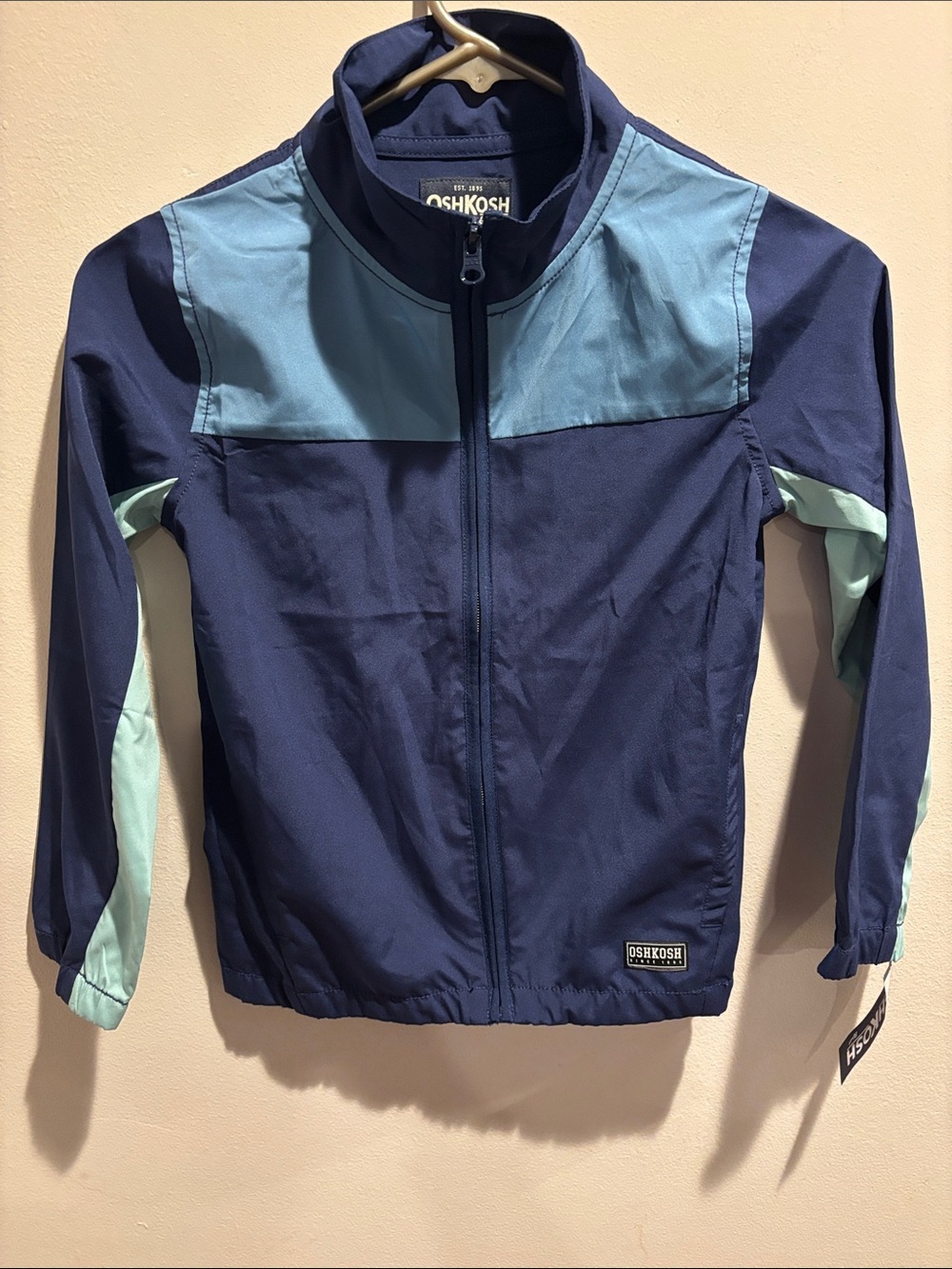 OshKosh B'gosh Navy & Light Blue Kids Zip-Up Jacket